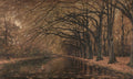 Autumn Reflections Beneath the Trees