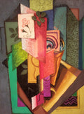 Fragmented Bloom — Modern Cubist Abstract Portrait