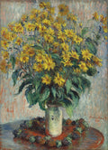 Golden Garden Flowers – Impressionist Botanical Wall Art